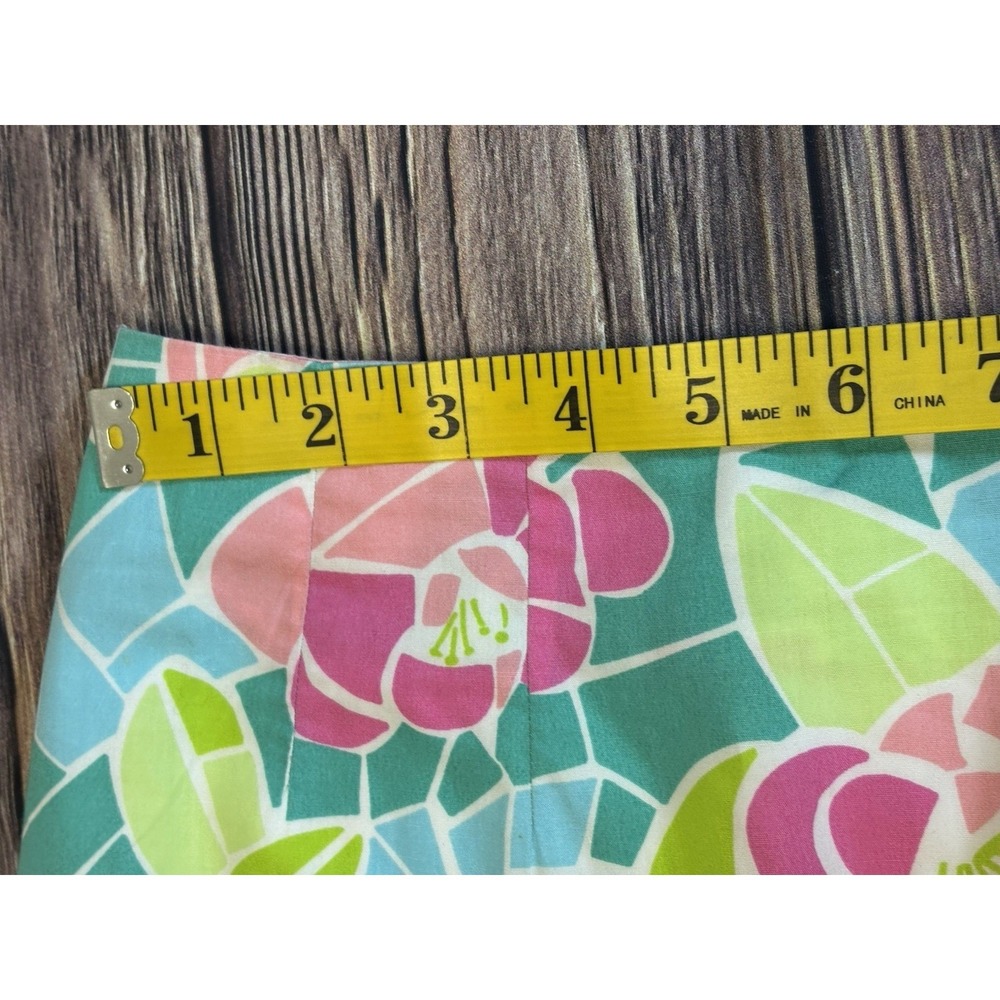 Lilly Pulitzer Skirt Womens 8 Multicolor Floral Mosaic Mini Resort Vacation VTG - Picture 6 of 11